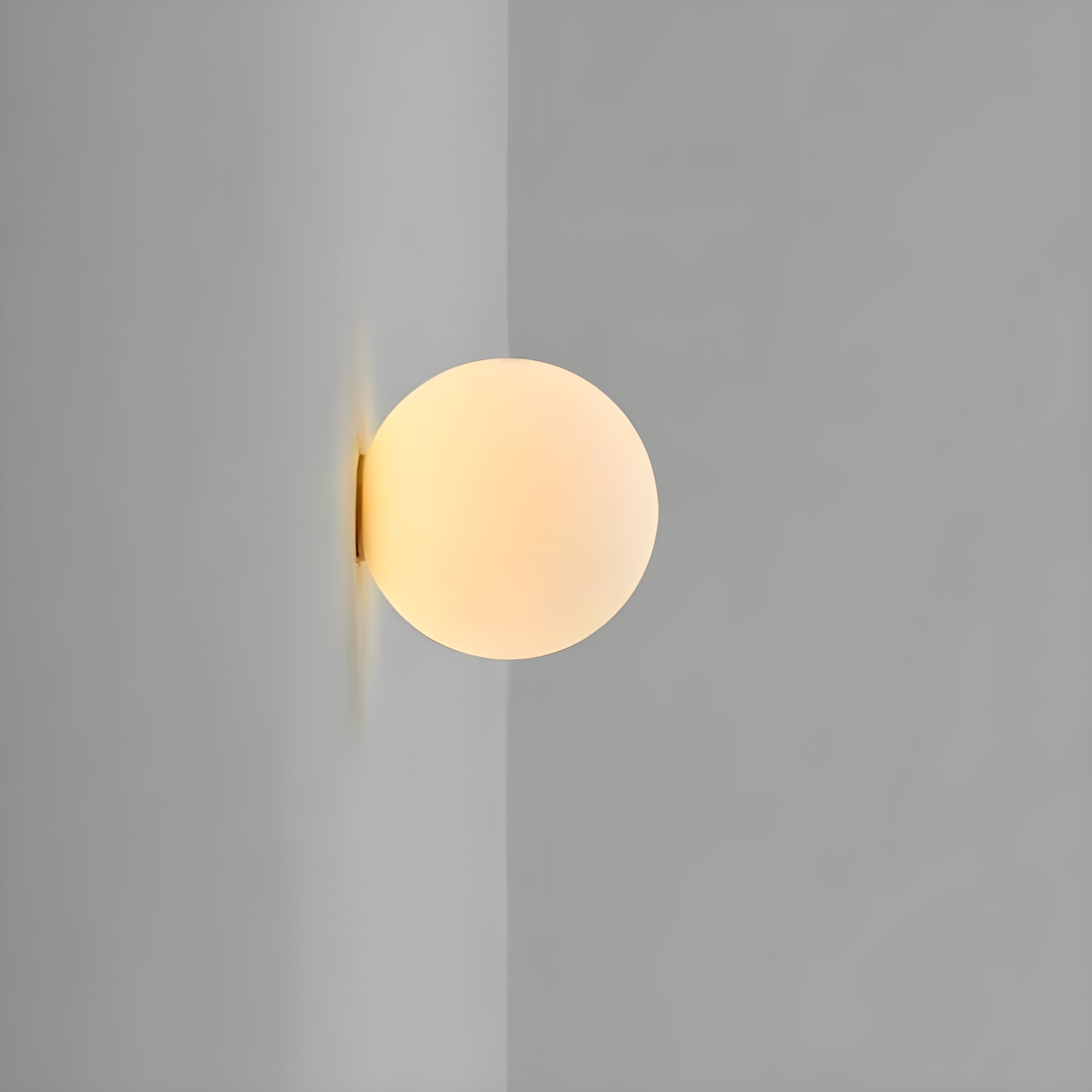 Wall Sconce Light Frosted Glass Globe Flush Mount Minimalist Modern - Image 9