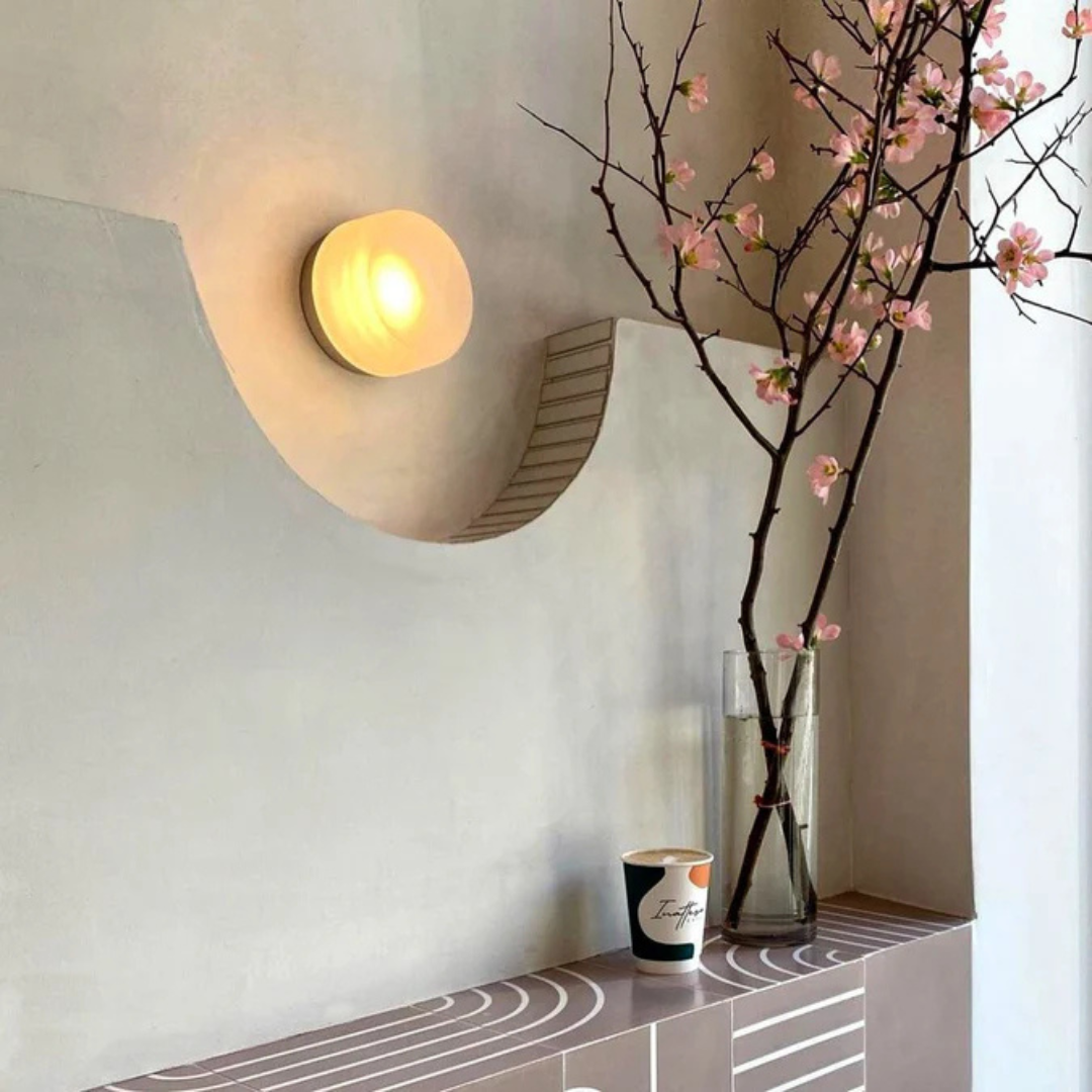 Wall Sconce Light LED Flush Mount Circular Acrylic Round - Image 1