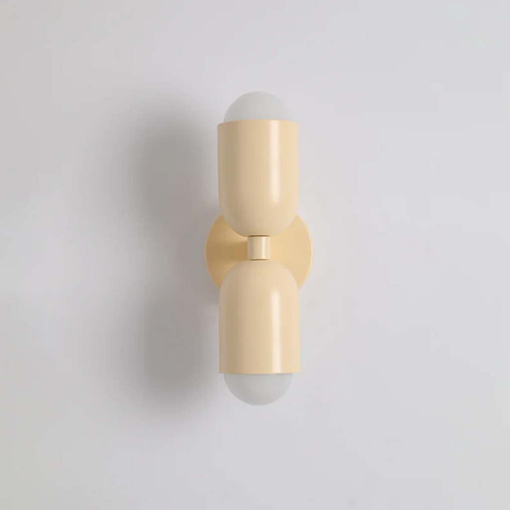 Wall Sconce Light with Dual Up and Down LED Lighting and Color-Blocked Design - Image 1