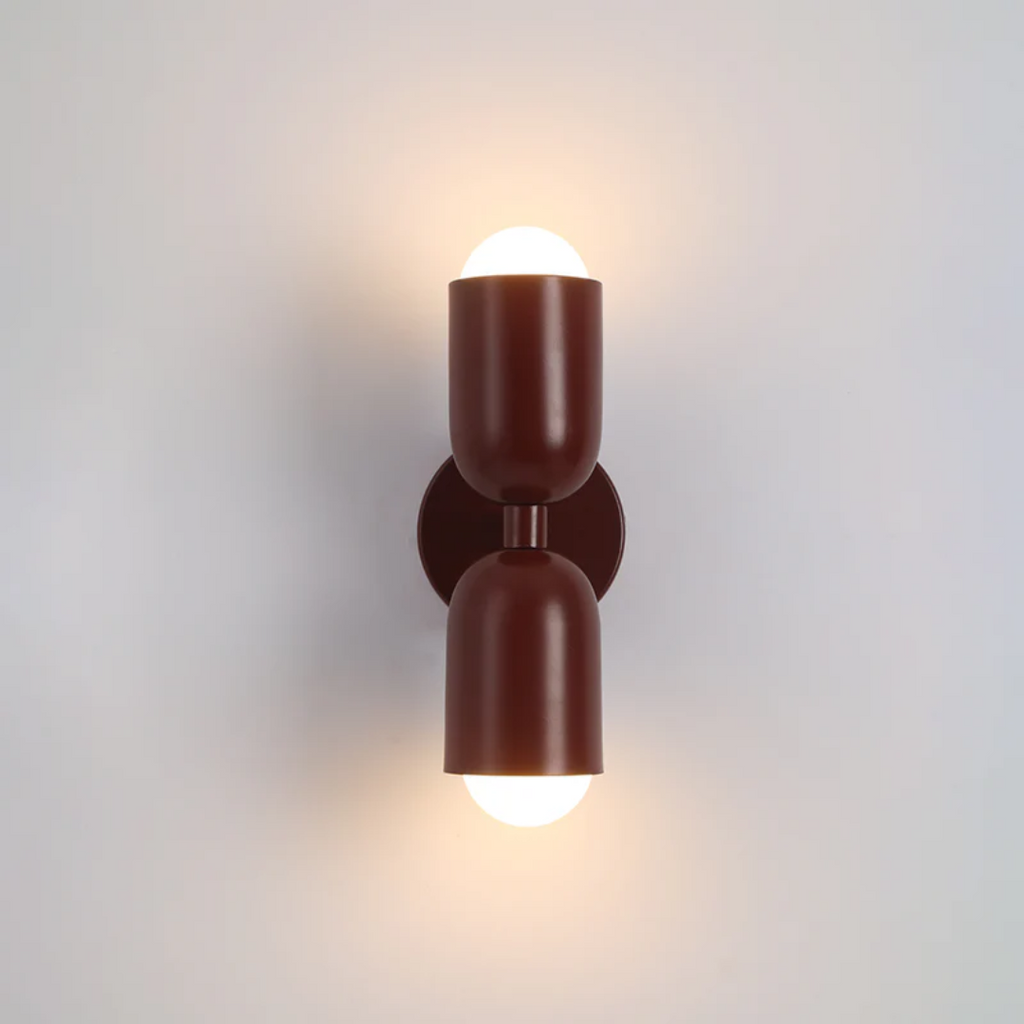 Wall Sconce Light with Dual Up and Down LED Lighting and Color-Blocked Design - Image 7