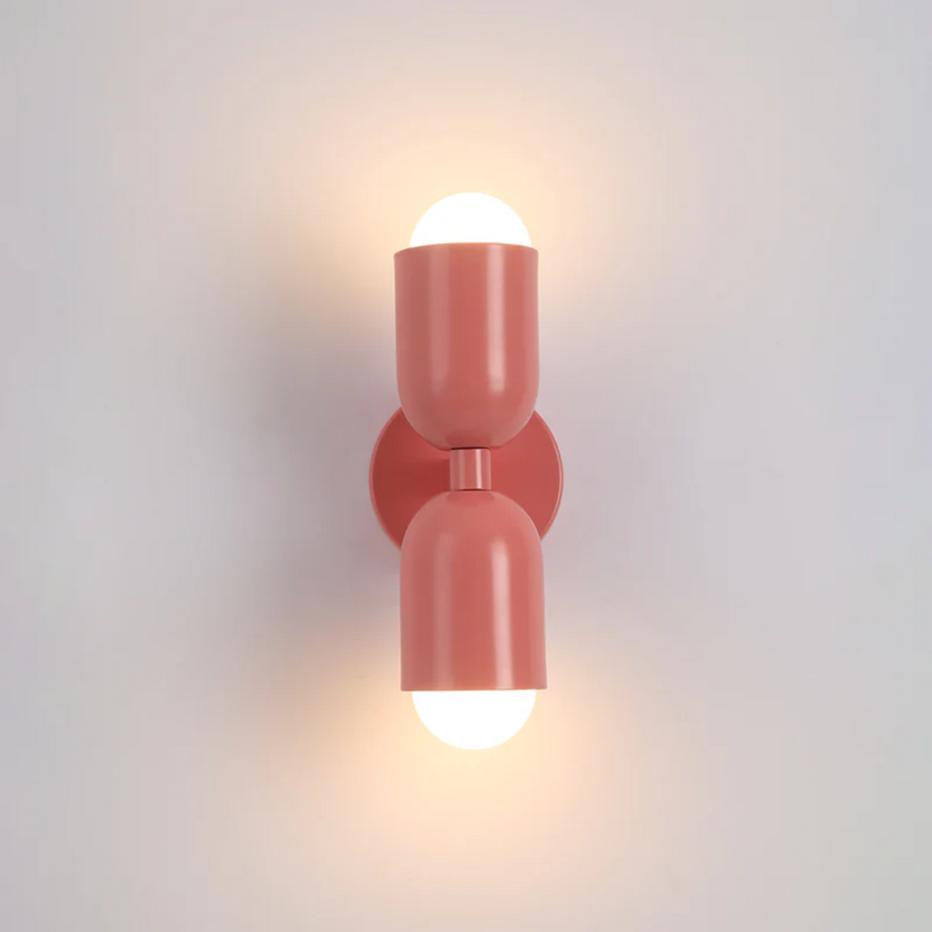 Wall Sconce Light with Dual Up and Down LED Lighting and Color-Blocked Design - Image 8