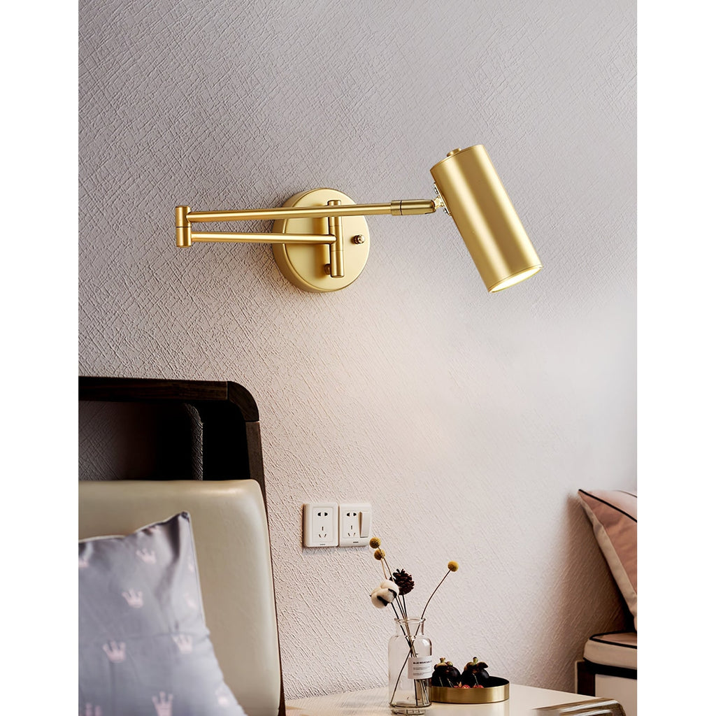 Wall Sconce Swing Arm Reading Light with Adjustable Head - Image 11