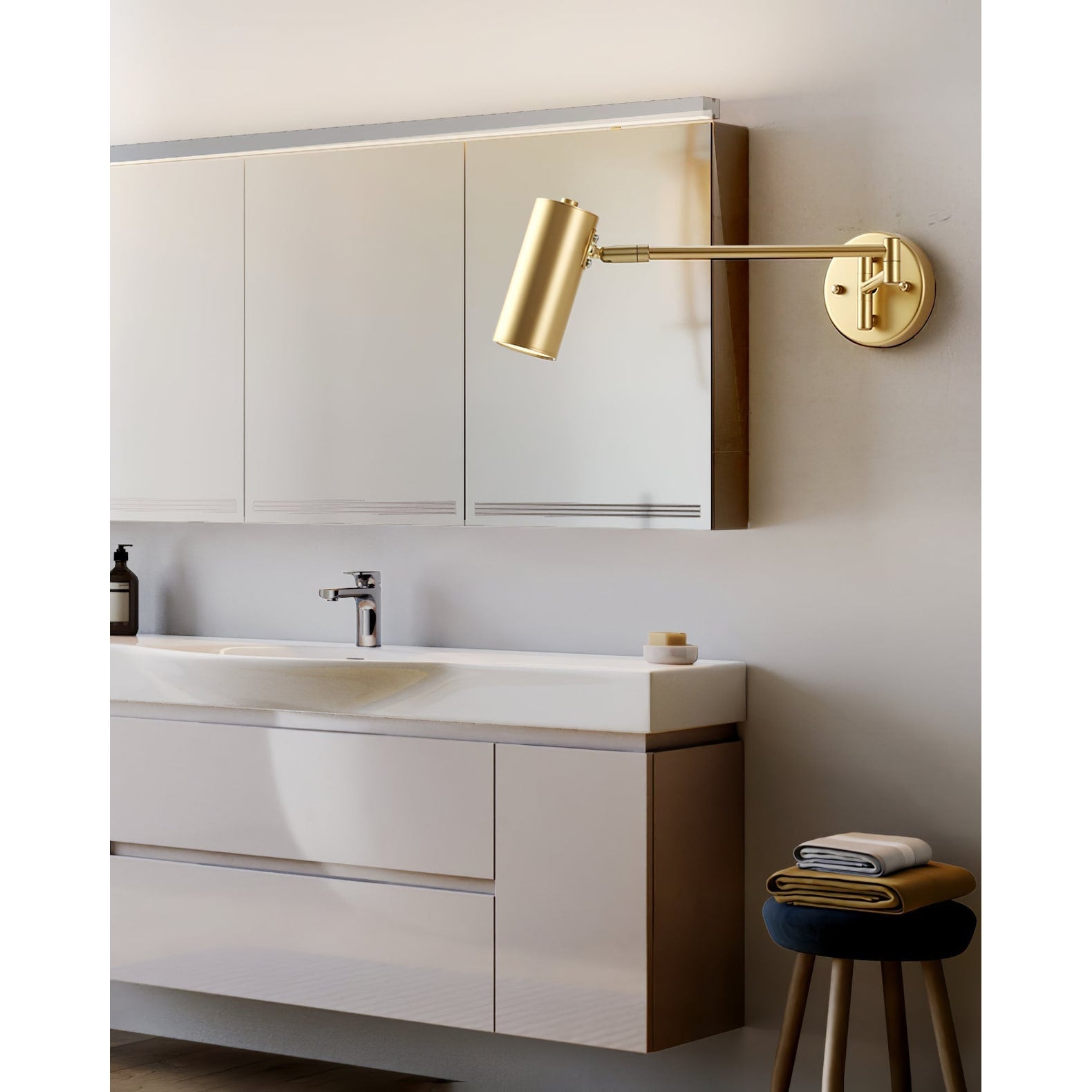 Wall Sconce Swing Arm Reading Light with Adjustable Head - Image 14