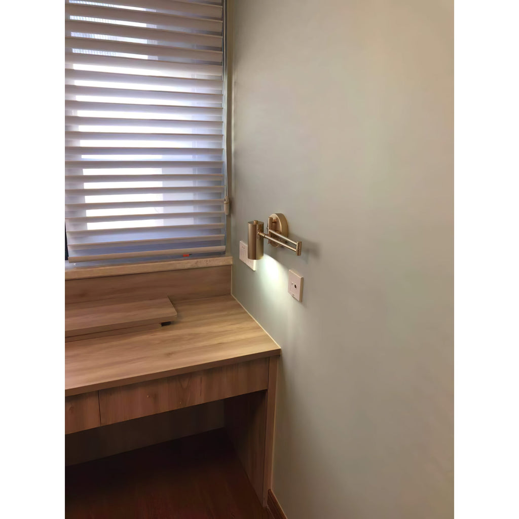 Wall Sconce Swing Arm Reading Light with Adjustable Head - Image 17
