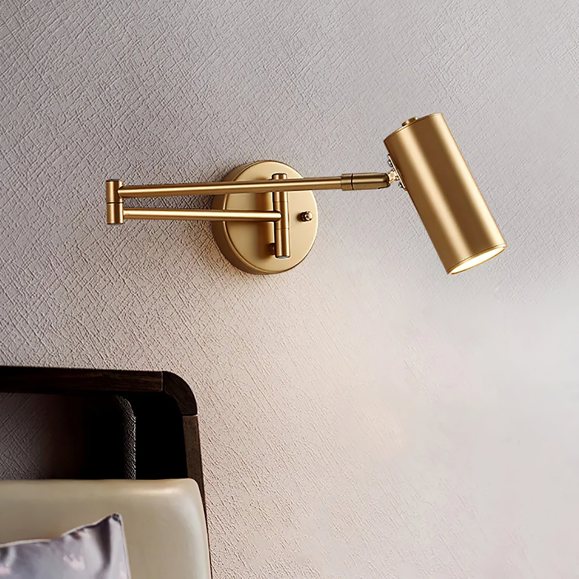 Wall Sconce Swing Arm Reading Light with Adjustable Head - Image 2