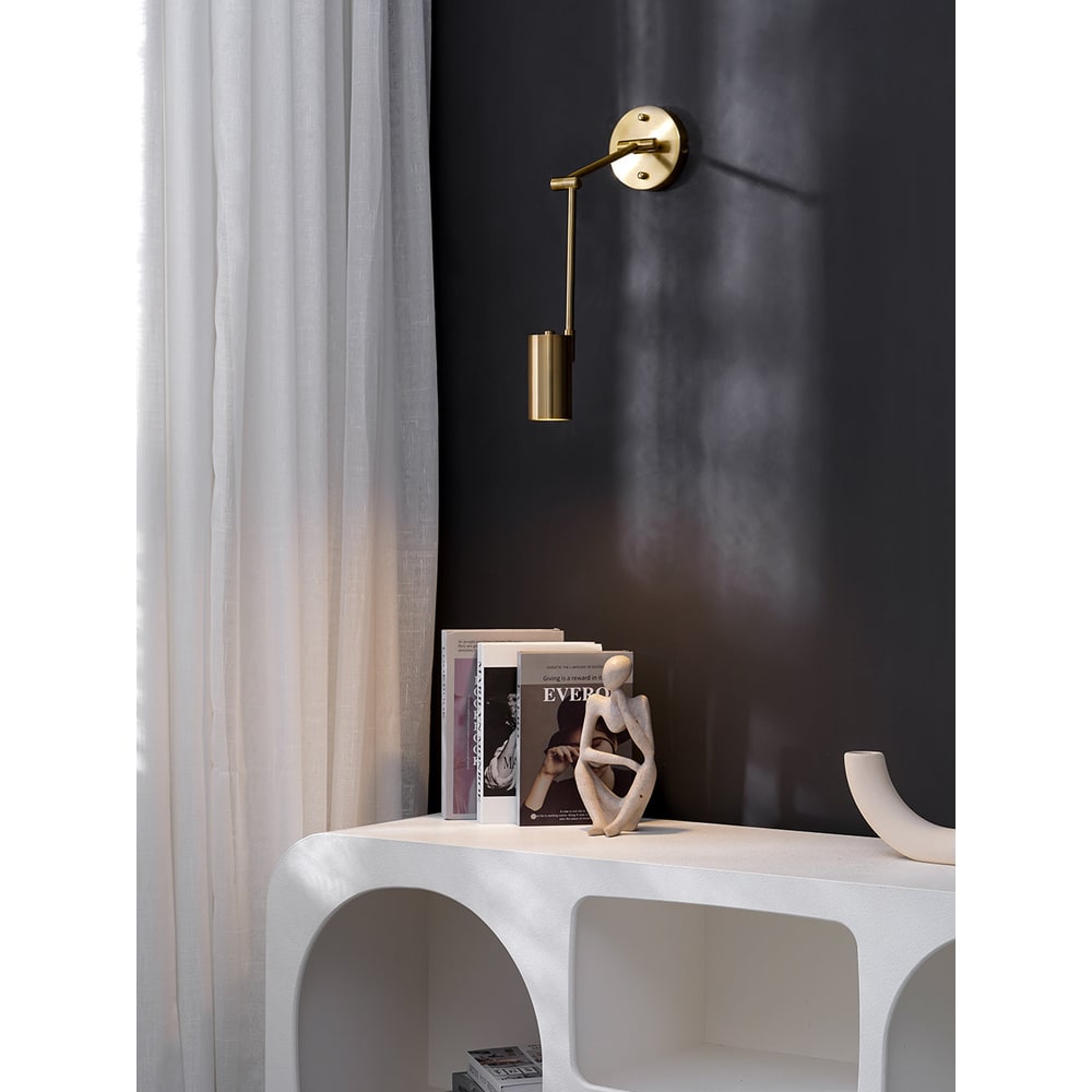 Wall Sconce Swing Arm Reading Light with Adjustable Head - Image 38