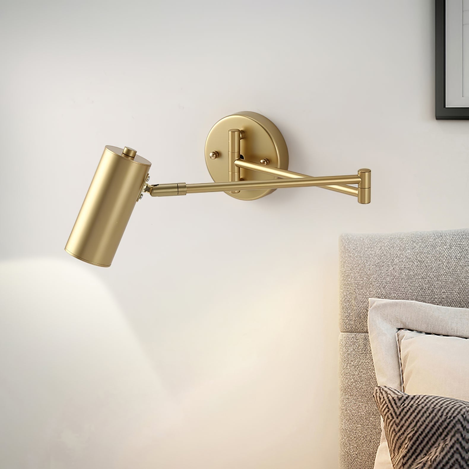 Wall Sconce Swing Arm Reading Light with Adjustable Head - Image 4
