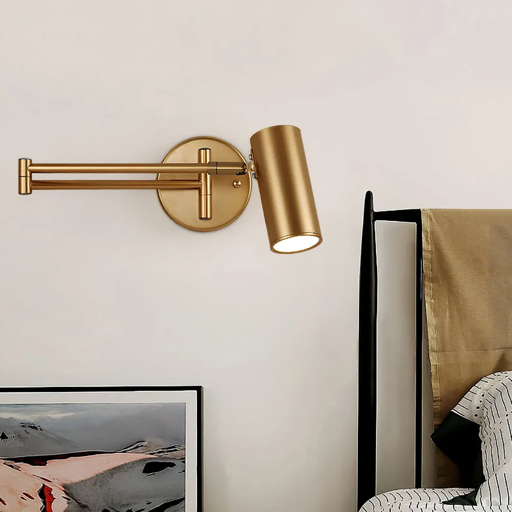 Wall Sconce Swing Arm Reading Light with Adjustable Head - Image 6