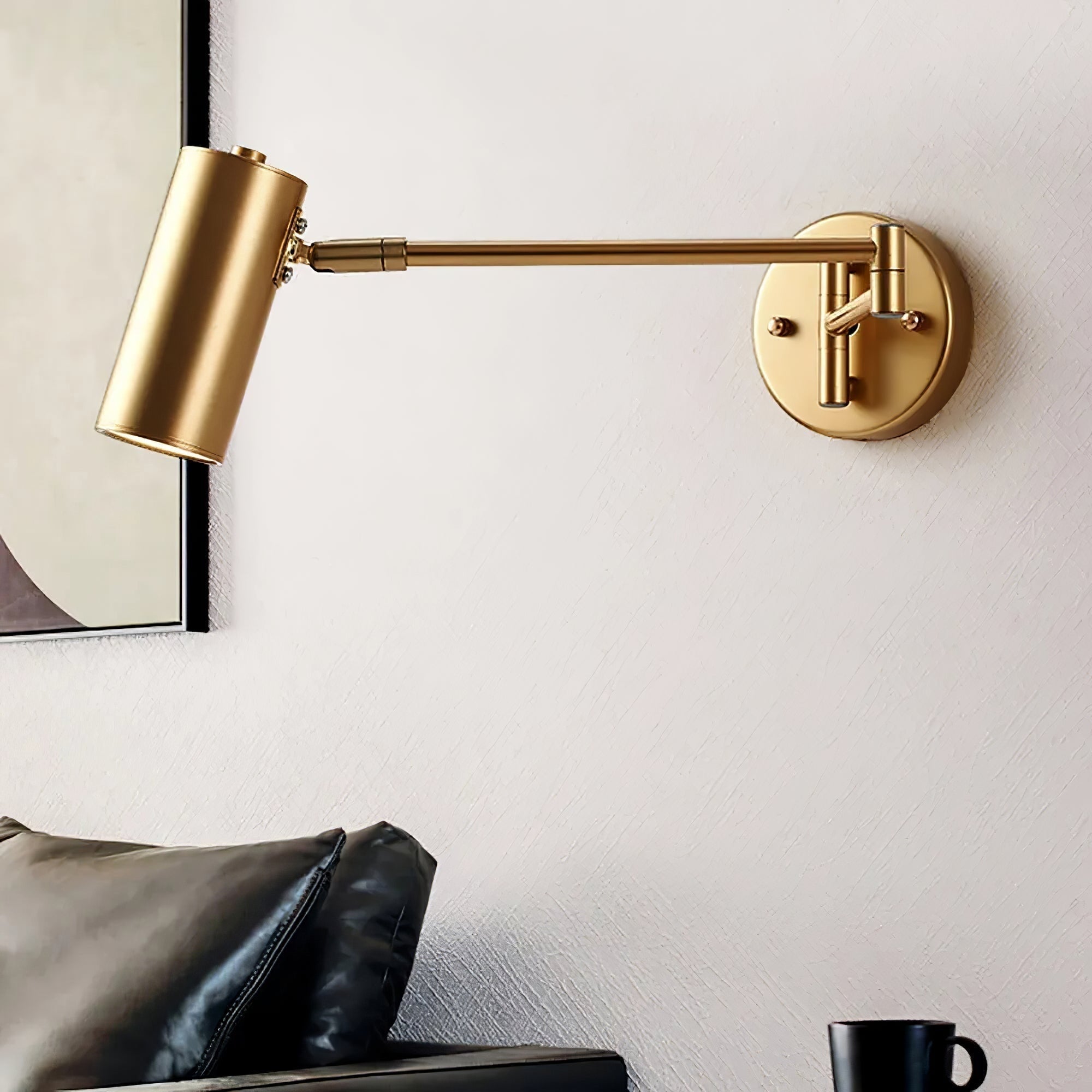 Wall Sconce Swing Arm Reading Light with Adjustable Head - Image 9