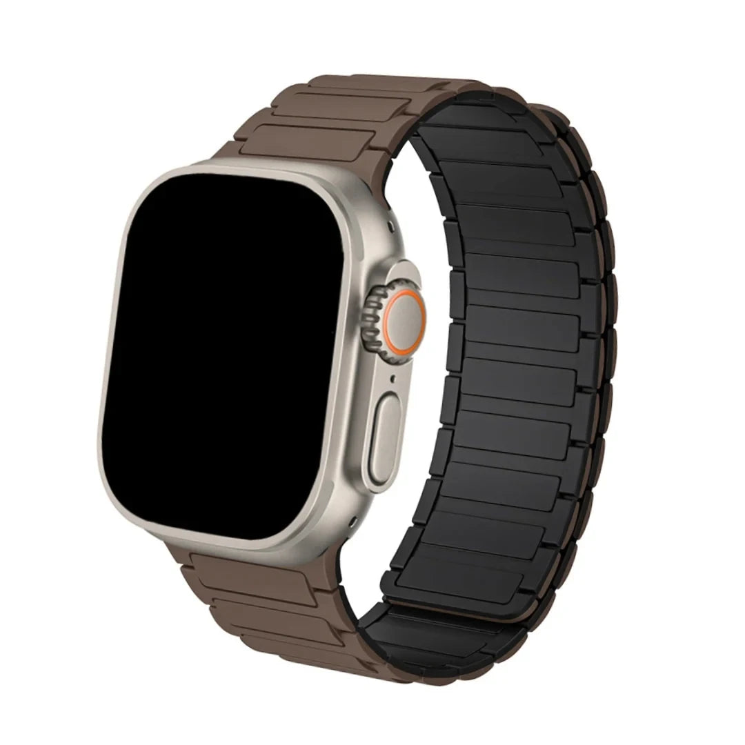 Watch Band with Magnetic Closure and Ribbed Silicone Design - Image 13