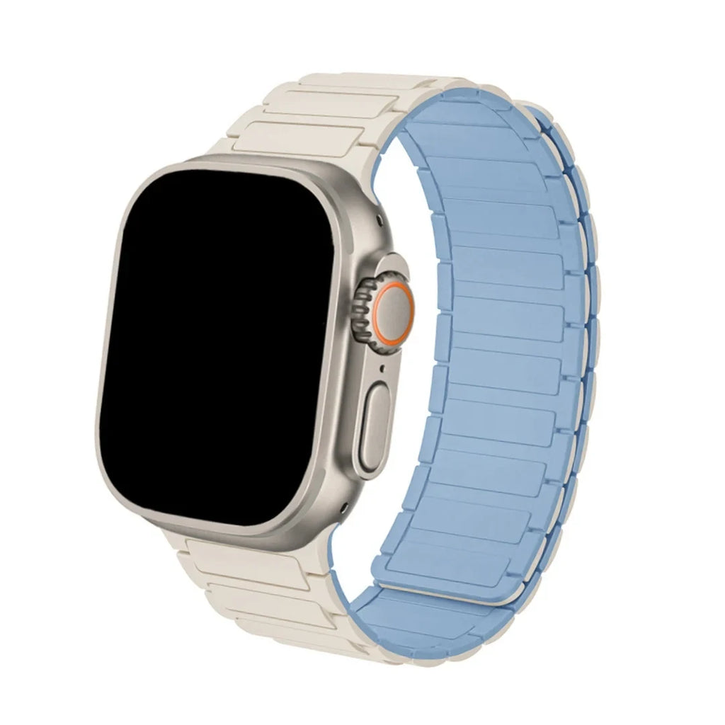 Watch Band with Magnetic Closure and Ribbed Silicone Design - Image 14