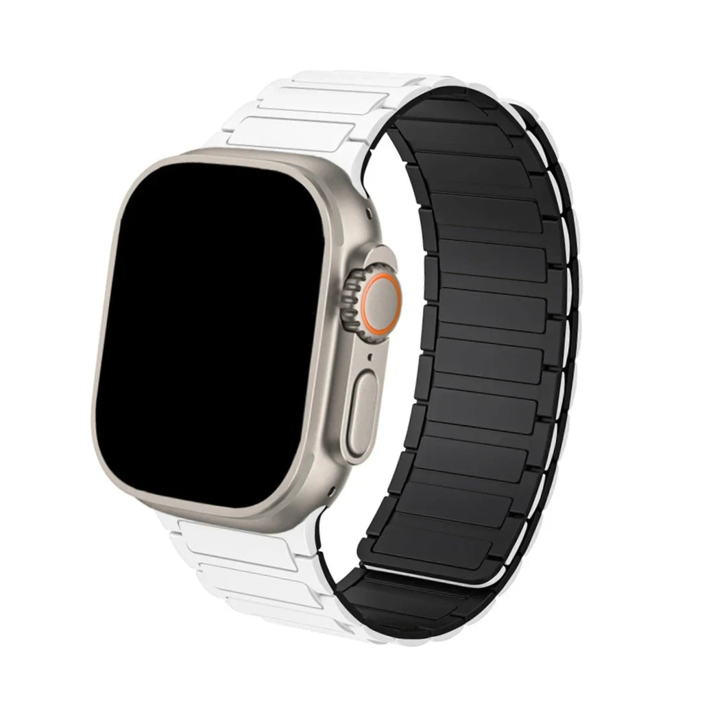 Watch Band with Magnetic Closure and Ribbed Silicone Design - Image 15