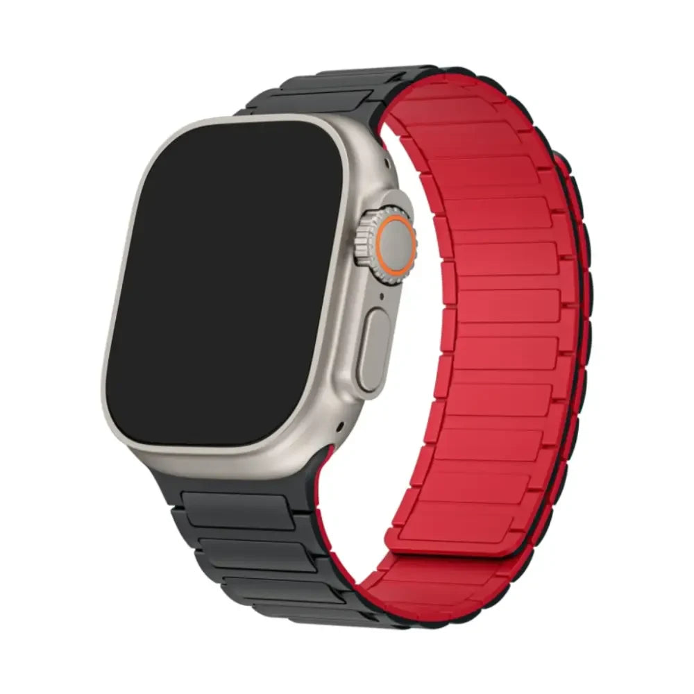 Watch Band with Magnetic Closure and Ribbed Silicone Design - Image 9