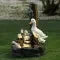 Water Fountain Tabletop with Hand-Painted Animal Figure and LED Lighting Solar Powered - Image 11