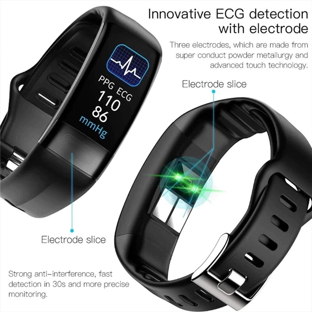 Water Resistant Fitness Tracker Wearable Heart Rate Activity Silicone Band Ecg Monitor - Image 4