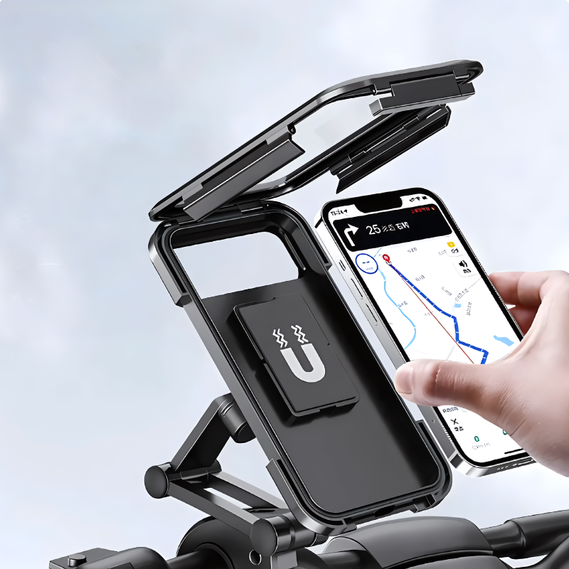 Waterproof Bike Phone Holder Mount with Adjustable Arm and Handlebar Clamp Bicycle - Image 1