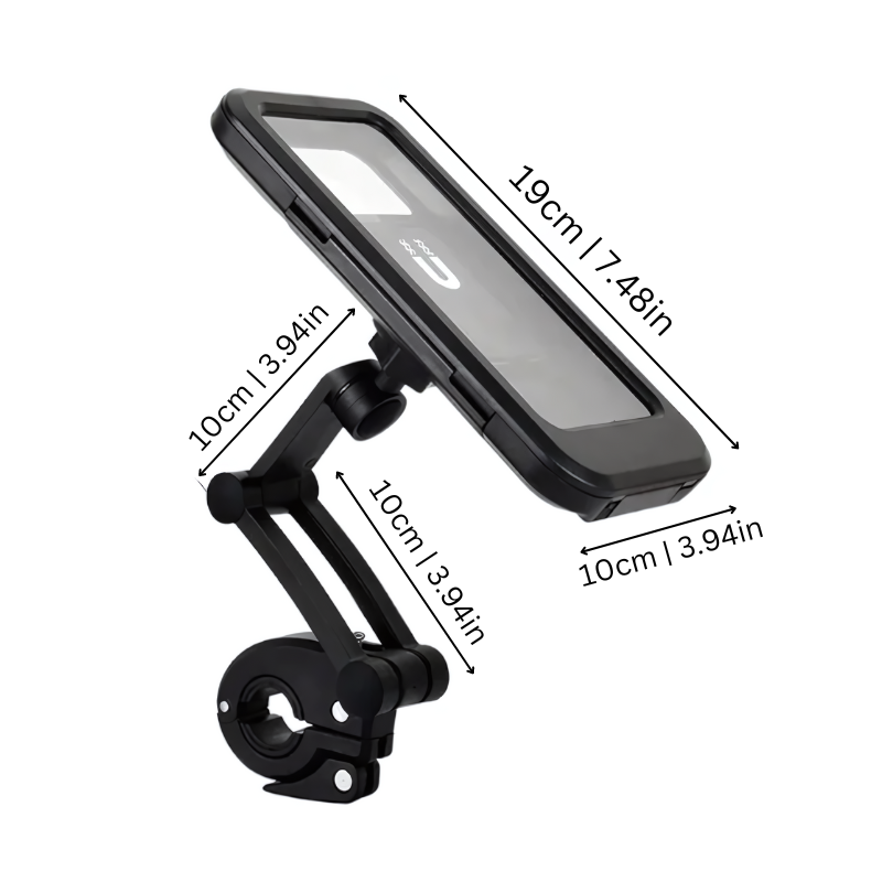Waterproof Bike Phone Holder Mount with Adjustable Arm and Handlebar Clamp Bicycle - Image 2