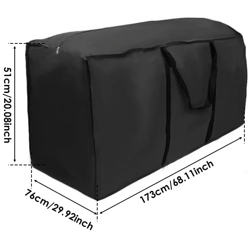 Waterproof Cushion Storage Bag with Zipper and Handles for Outdoor Patio Furniture - Image 8