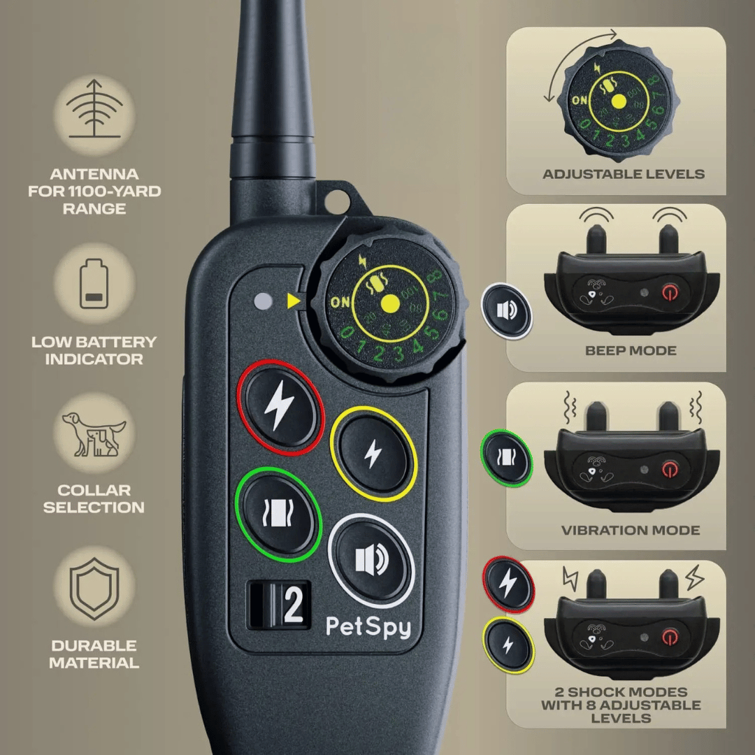 Waterproof Dog Training Collar and Shock with Remote Control and E-Collar Receiver E - Image 6