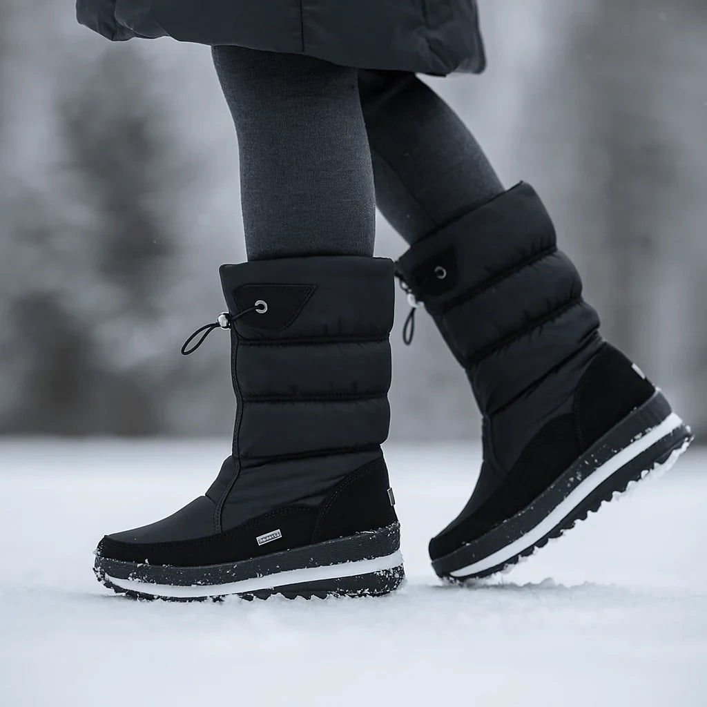 Waterproof Insulated Mid-Calf with Side Zipper and Non-Slip Sole - Image 1
