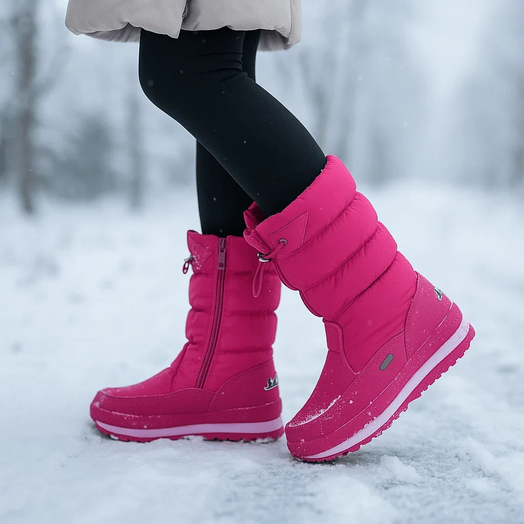 Waterproof Insulated Mid-Calf with Side Zipper and Non-Slip Sole - Image 3