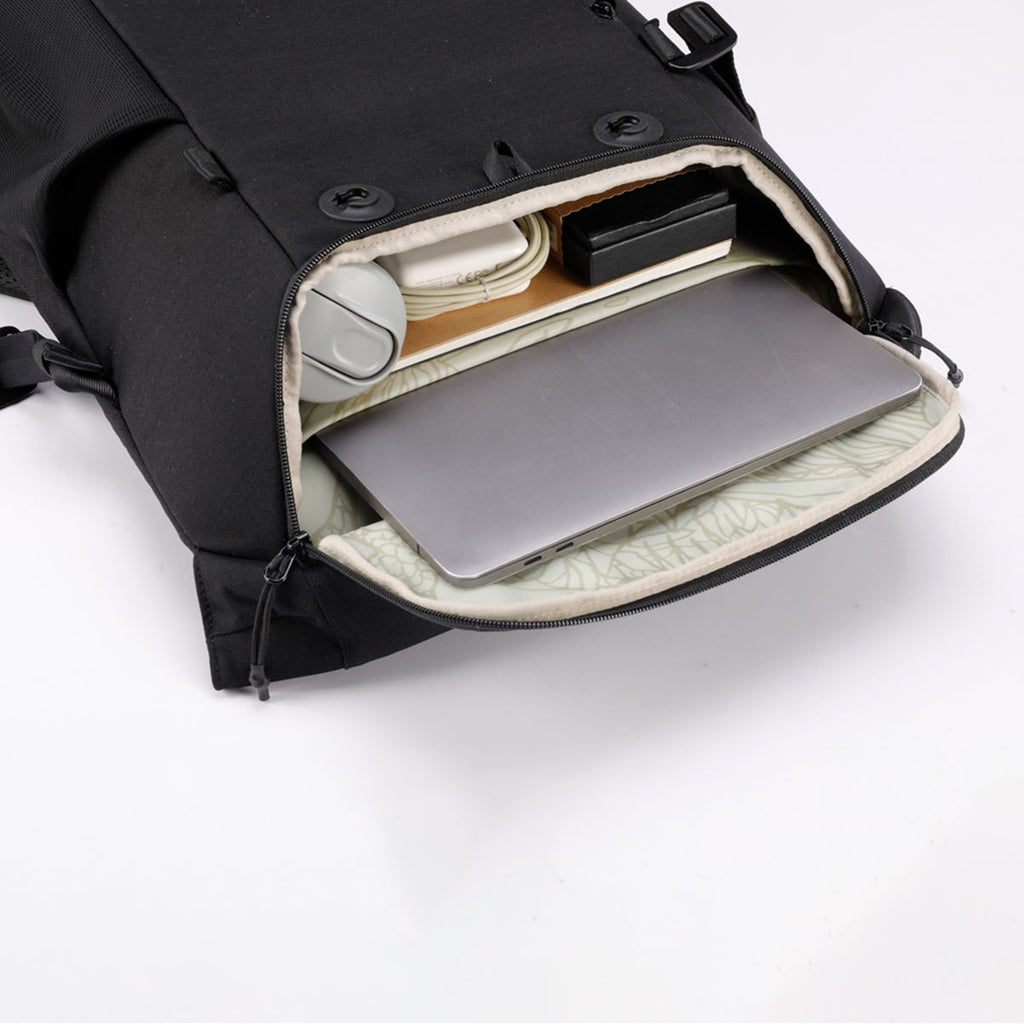 Waterproof Travel Laptop Backpack Shoe Compartment Black Mesh Compression Straps Carry-on - Image 4