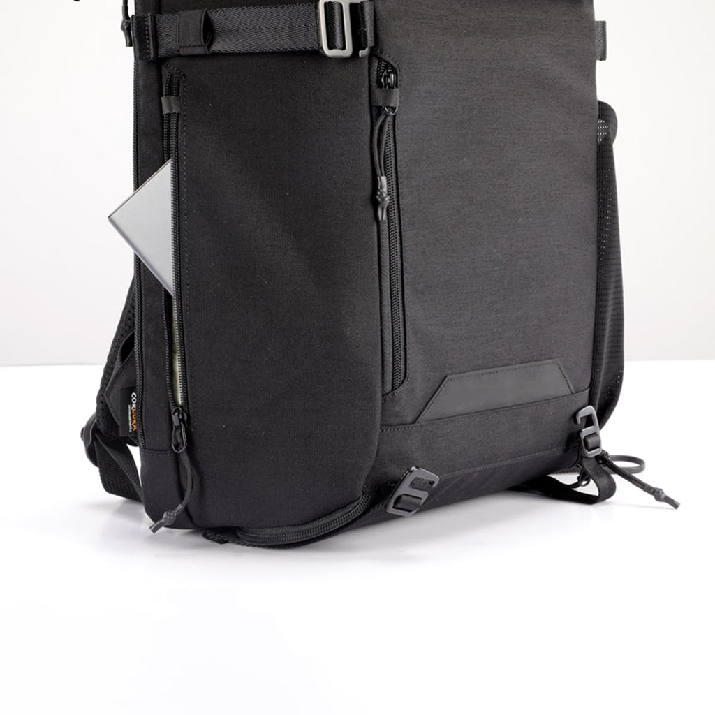 Waterproof Travel Laptop Backpack Shoe Compartment Black Mesh Compression Straps Carry-on - Image 5
