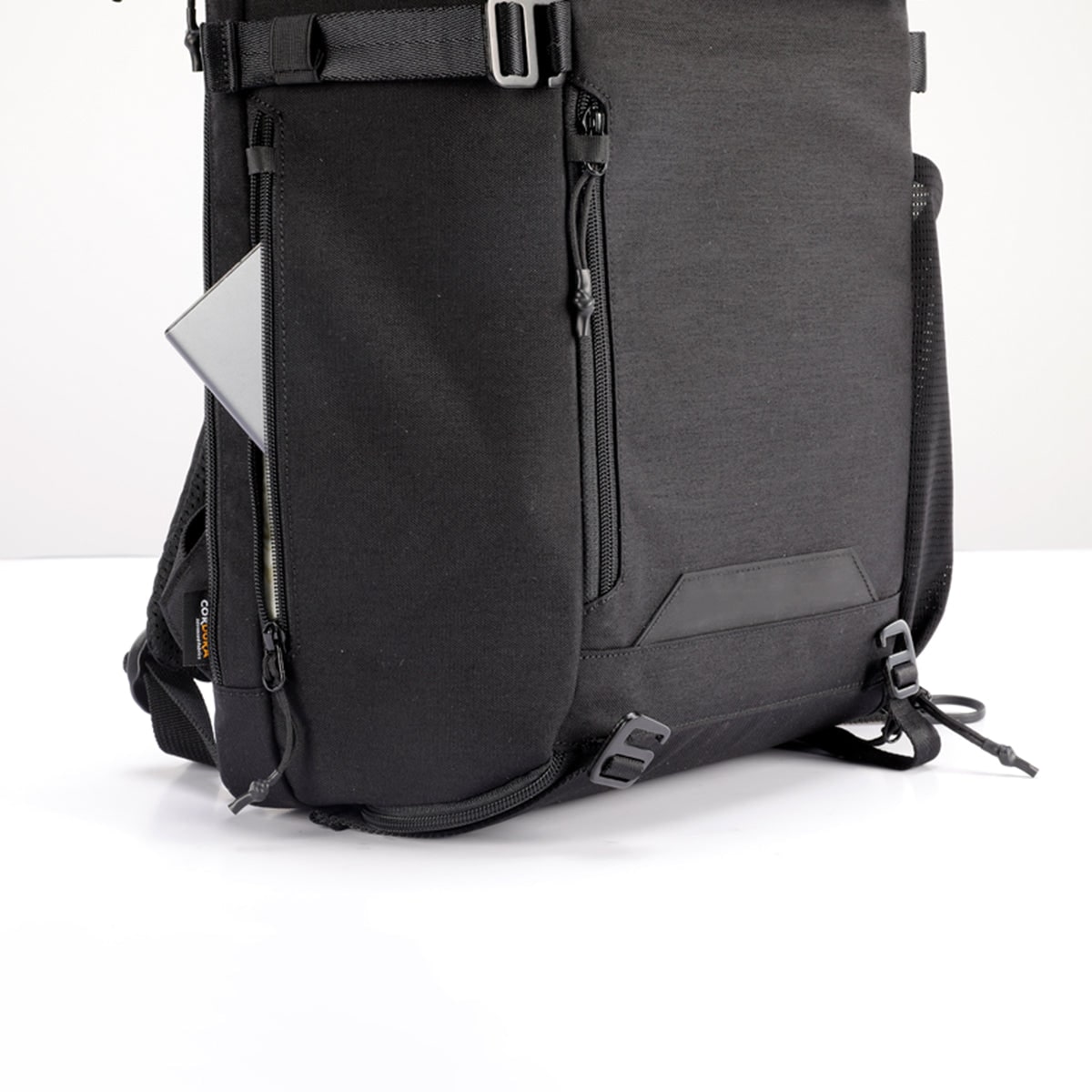 Waterproof Travel Laptop Backpack Shoe Compartment Black Mesh Compression Straps Carry-on - Image 5