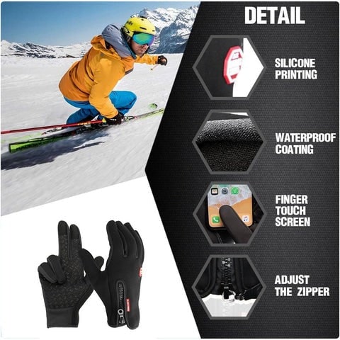 Waterproof Winter Gloves with Touchscreen and Fleece Lining Warm - Image 7