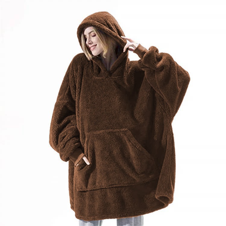 Wearable Blanket Hoodie for Newborn Infant and with Oversized Fleece and Kangaroo Pocket - Image 19