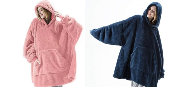 Wearable Blanket Hoodie for Newborn Infant and with Oversized Fleece and Kangaroo Pocket - Image 21