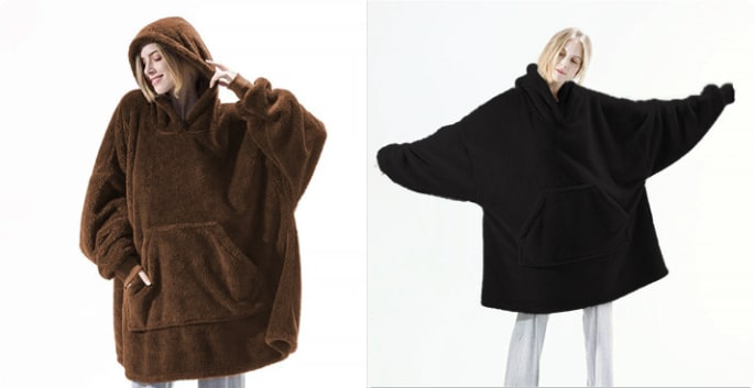 Wearable Blanket Hoodie for Newborn Infant and with Oversized Fleece and Kangaroo Pocket - Image 26
