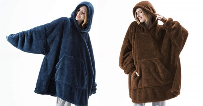 Wearable Blanket Hoodie for Newborn Infant and with Oversized Fleece and Kangaroo Pocket - Image 28
