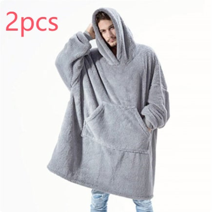 Wearable Blanket Hoodie for Newborn Infant and with Oversized Fleece and Kangaroo Pocket - Image 34