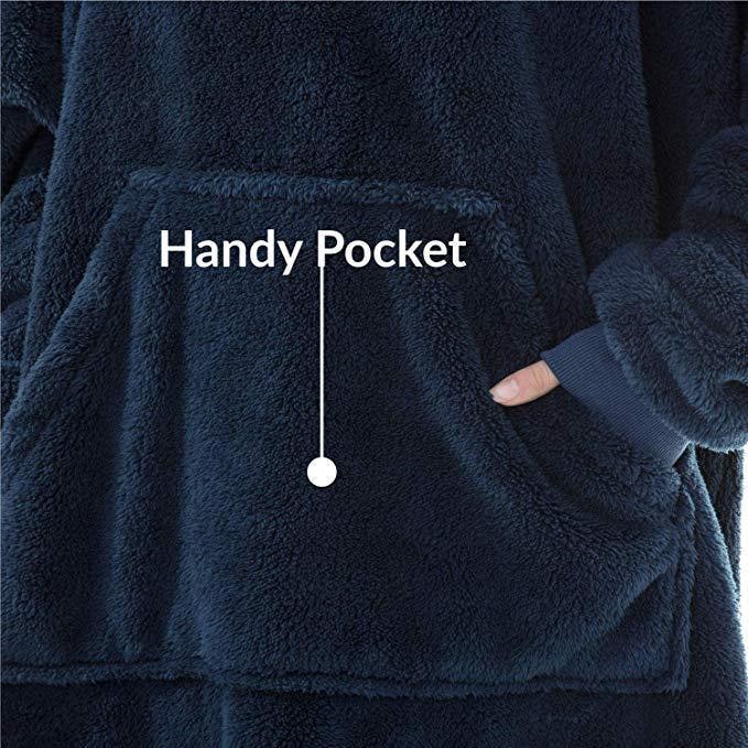 Wearable Blanket Hoodie for Newborn Infant and with Oversized Fleece and Kangaroo Pocket - Image 35