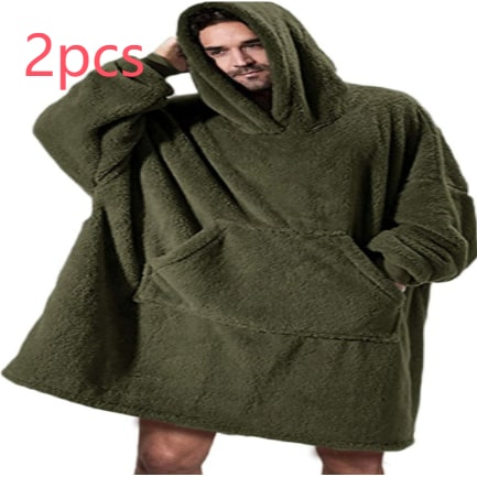 Wearable Blanket Hoodie for Newborn Infant and with Oversized Fleece and Kangaroo Pocket - Image 38