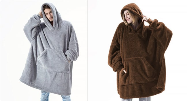 Wearable Blanket Hoodie for Newborn Infant and with Oversized Fleece and Kangaroo Pocket - Image 42