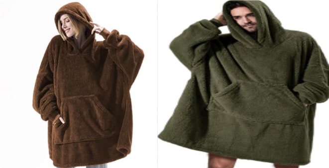 Wearable Blanket Hoodie for Newborn Infant and with Oversized Fleece and Kangaroo Pocket - Image 44