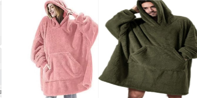 Wearable Blanket Hoodie for Newborn Infant and with Oversized Fleece and Kangaroo Pocket - Image 46
