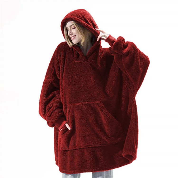 Wearable Blanket Hoodie for Newborn Infant and with Oversized Fleece and Kangaroo Pocket - Image 48