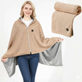 Wearable Heated Blanket Throw with USB Power Zipper Closure and 8 Heating Zones - Image 1