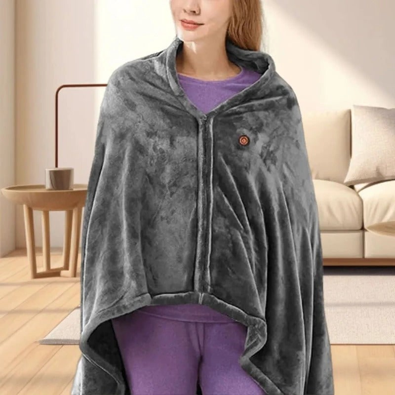 Wearable Portable USB Heated Blanket with Snap Buttons and Remote Control Queen Size - Image 6