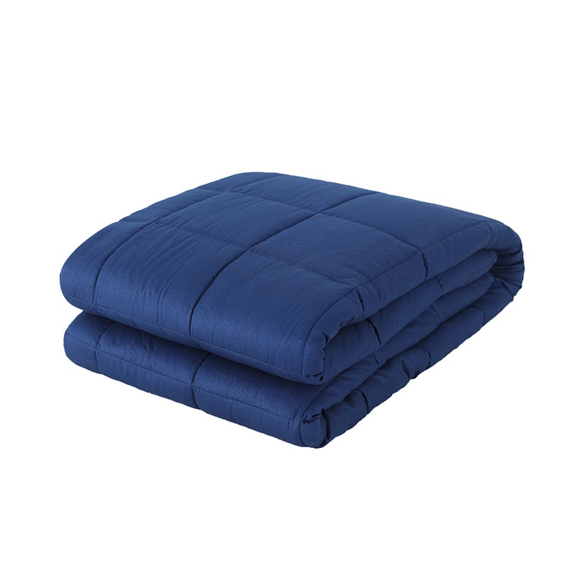 Weighted Blanket for Sleep and Stress Relief with Quilted Cotton Design Throw - Image 4
