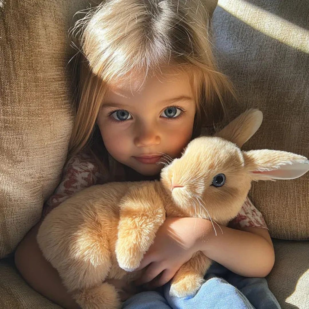 Weighted Stuffed Bunny with Soft Plush Fur and Realistic Features for Emotional Support - Image 2