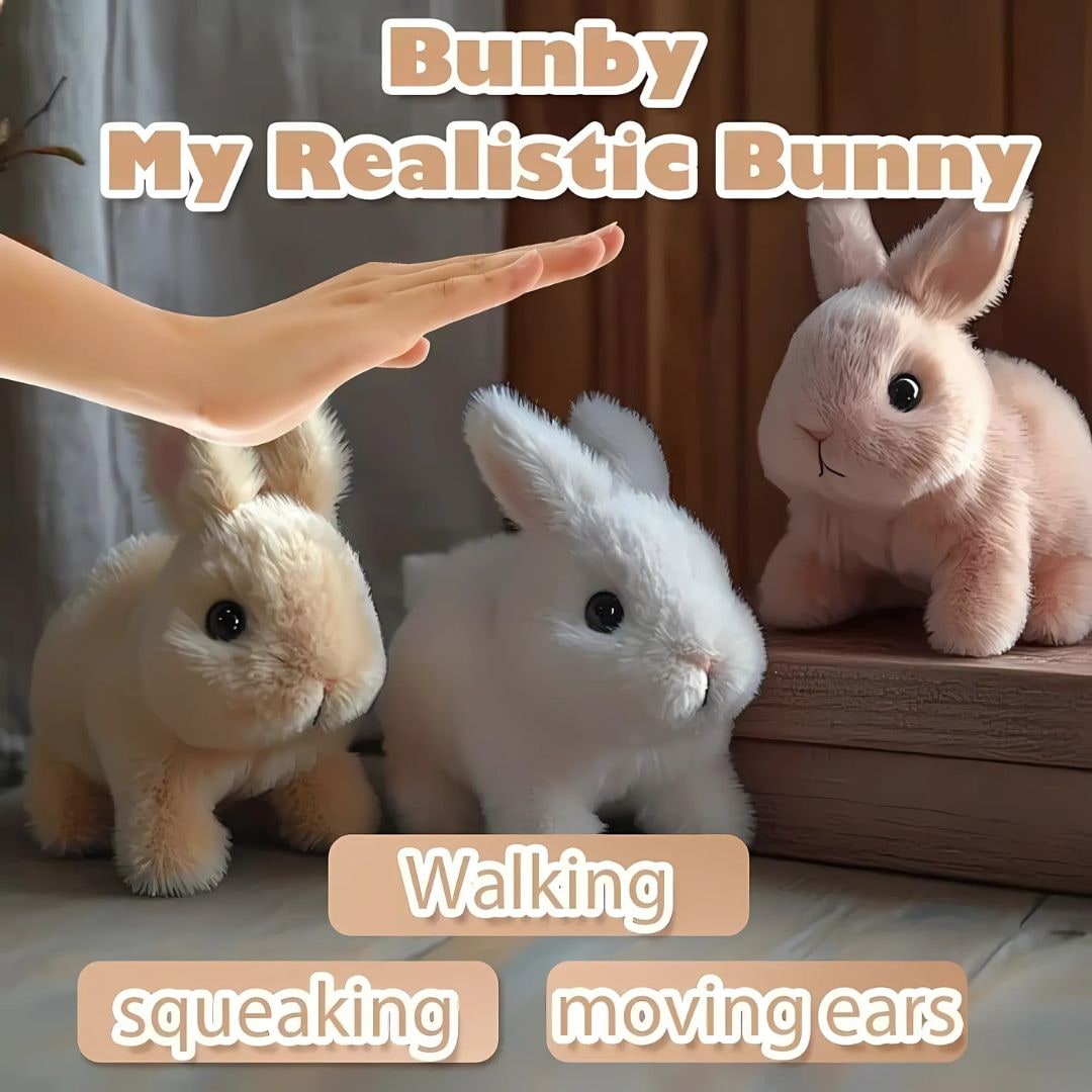 Weighted Stuffed Bunny with Soft Plush Fur and Realistic Features for Emotional Support - Image 6
