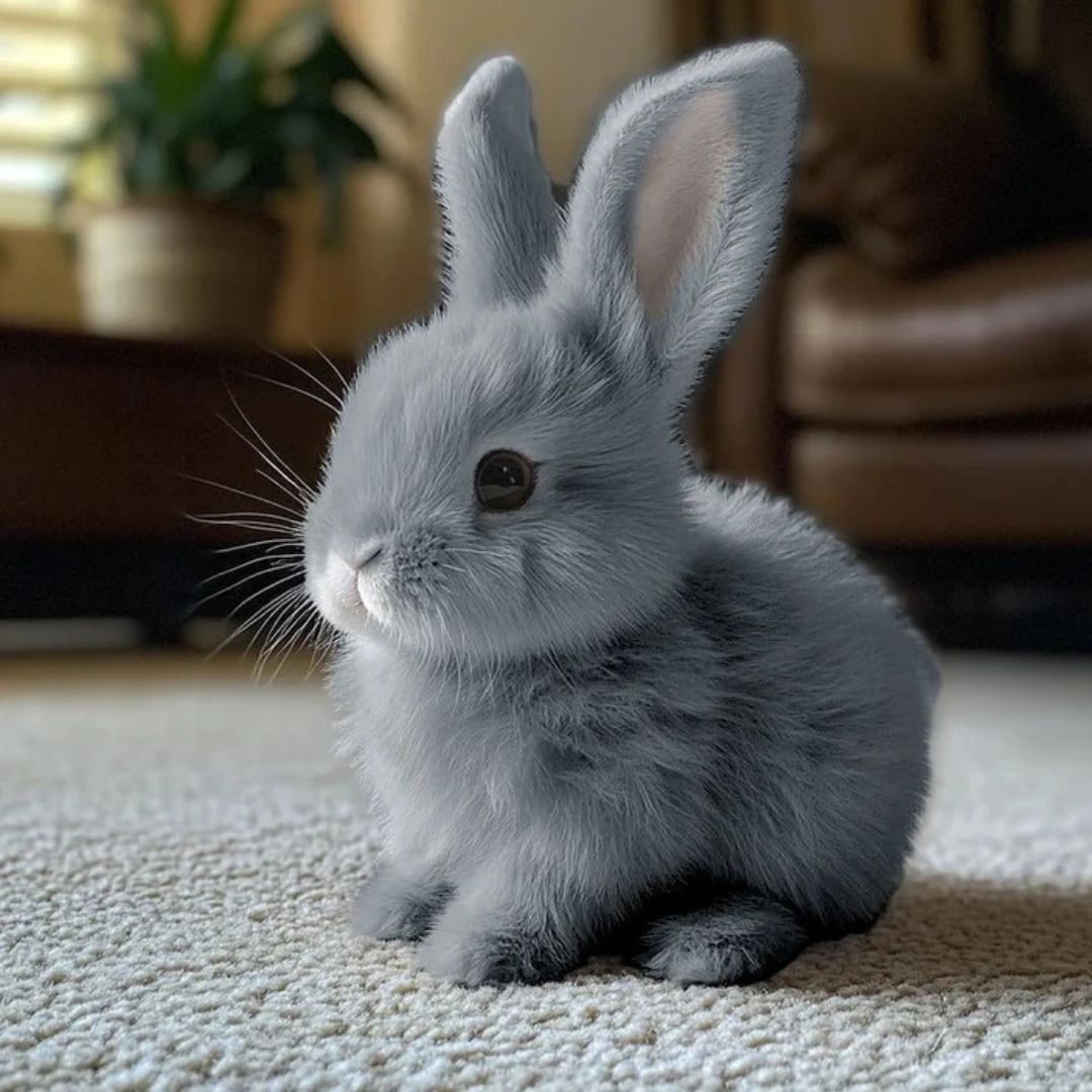 Weighted Stuffed Bunny with Soft Plush Fur and Realistic Features for Emotional Support - Image 9