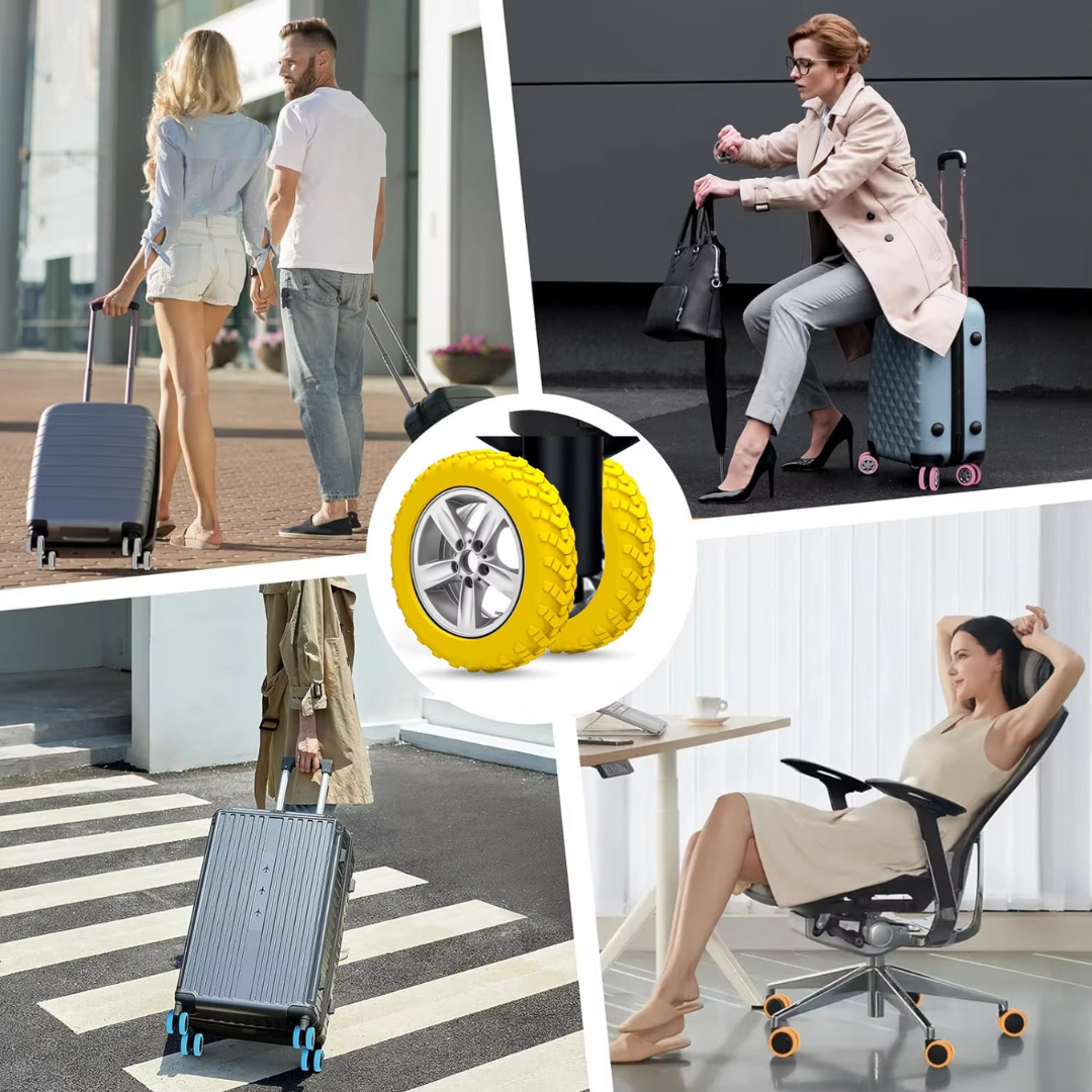 Wheel Covers Luggage Silicone Tire Tread Textured Grip Travel Suitcase Protectors - Image 9