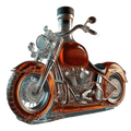 Whiskey Decanter Motorcycle Glass Clear Bottle Cruiser Display Gift Liquor - Image 1