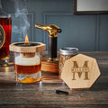 Whiskey Smoker Kit and Cocktail with Wooden Hexagonal Design for Smoked Old Fashioned Drinks - Image 1