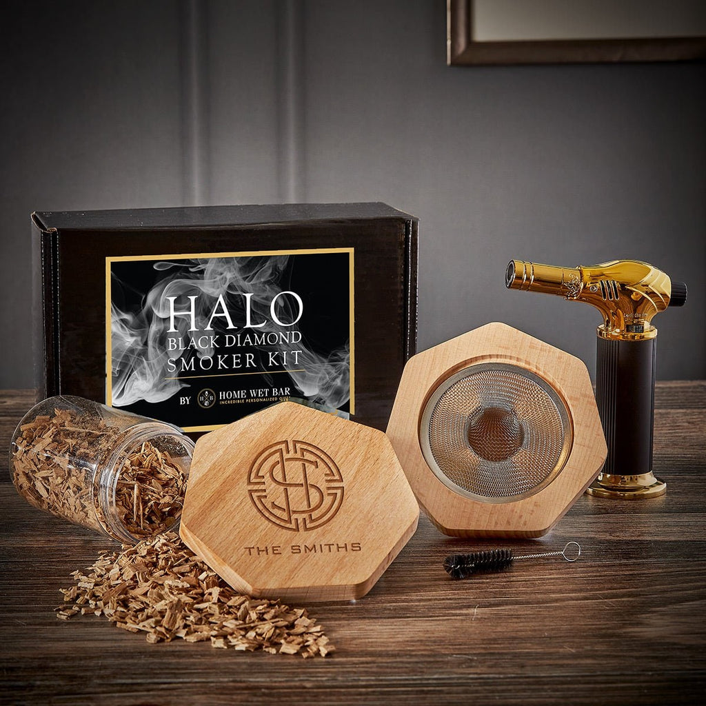 Whiskey Smoker Kit and Cocktail with Wooden Hexagonal Design for Smoked Old Fashioned Drinks - Image 2